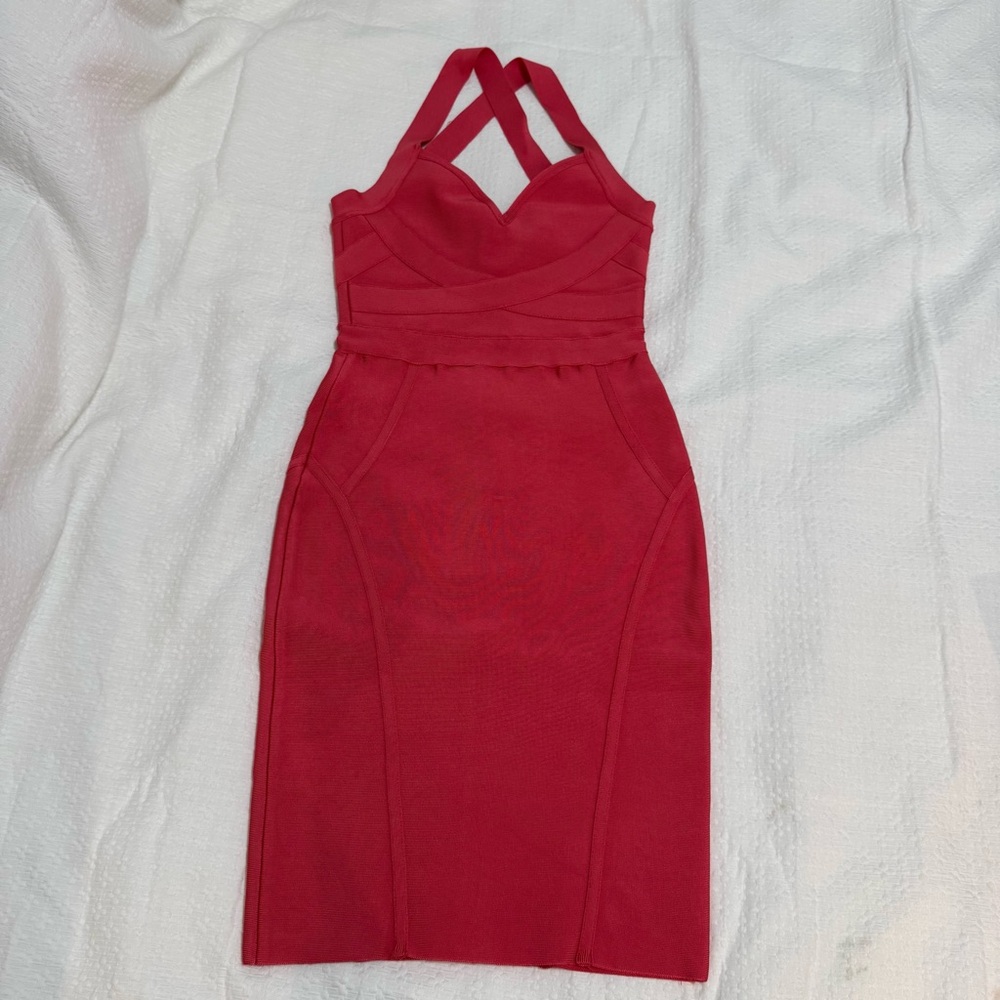 House of CB Magali coral dress size Small